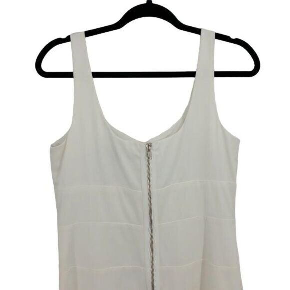 Bisou Bisou Dress White Bodycon Sleeveless Scoop Neck Mini Bachelorette 10 - Picture 6 of 8